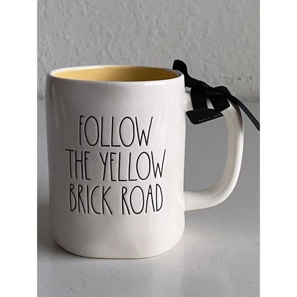 Rae Dunn Wizard of Oz Follow The Yellow Brick Road Dorothy Double Sided Mug NEW - Picture 5 of 8